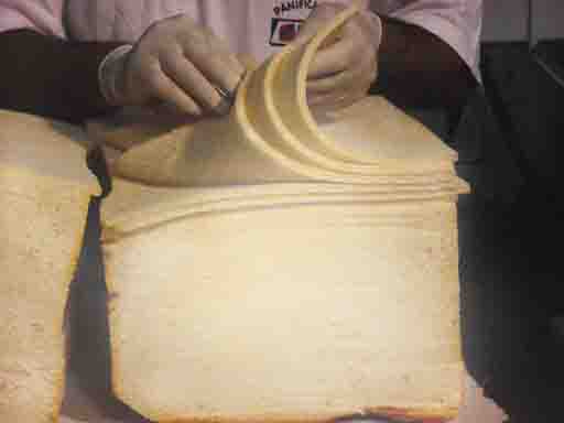 proceso de elaboración del sandwich de miga